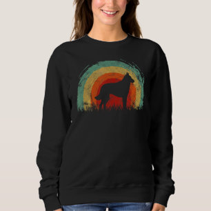Sweatshirt Femme de Chien arc-en-ciel Vintage rétro-belge mal