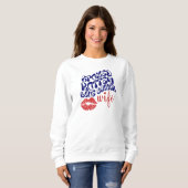 Sweatshirt Femme de collier bleu pourri (Devant entier)