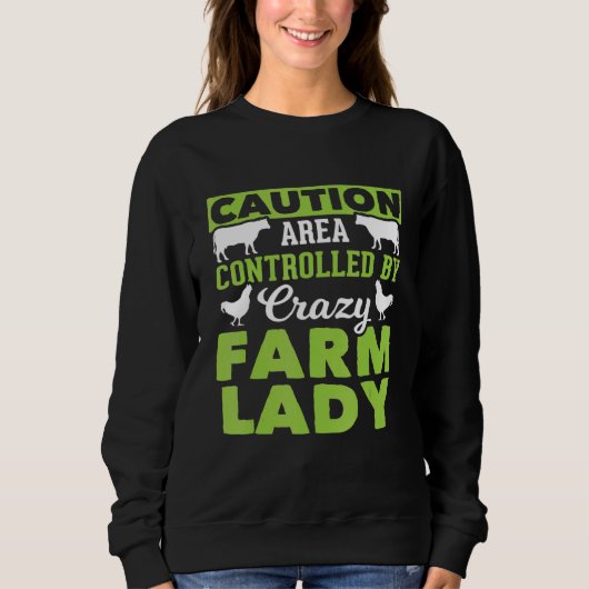 Sweatshirt Femme de ferme fou Lady (Devant)