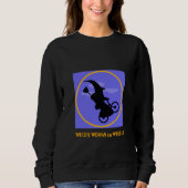 Sweatshirt Femme de Witchy sur des roues pour Halloween (Devant)