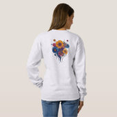Sweatshirt Femme d'Imaginaire Boho avec cheveux floraux (Dos entier)