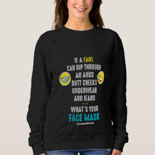 Sweatshirt Femme Drôle Anti Masque Fart Mème Air frais Respir