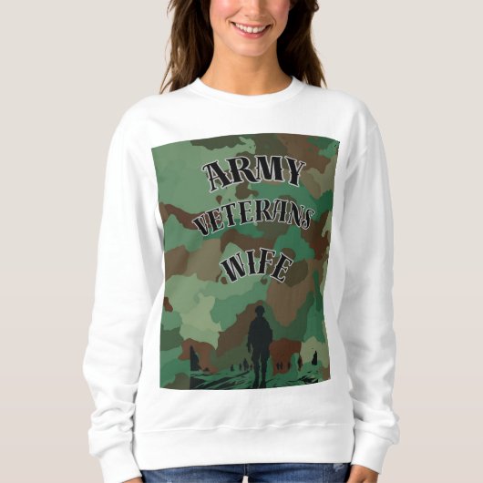 Sweatshirt Femme d'un vétéran de l'armée (Devant)