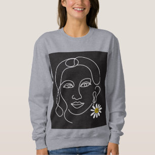 Sweatshirt Femme énigmatique - Art de ligne Design