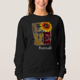Sweatshirt Femme Femme Love Nonnalife Tournesol Léopard