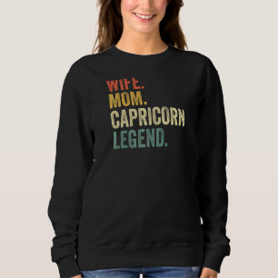Sweatshirt Femme Femme Maman Capricorne Légende Zodiac Astrol