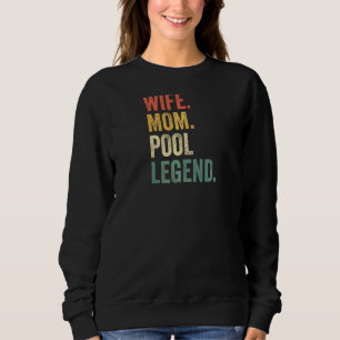 Sweatshirt Femme Femme Maman Joueuse de billard Légende Billa