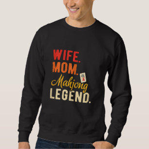 Sweatshirt Femme Femme Maman Mahjong Légende Mahjong Parti Ma