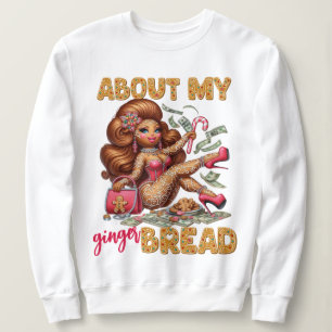 Sweatshirt Femme Gingerbread Glamour Rose Noël