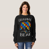 Sweatshirt Femme Grammy Ours Sensibilisation sur l'autisme Am (Devant entier)