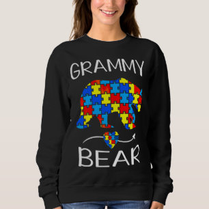 Sweatshirt Femme Grammy Ours Sensibilisation sur l'autisme Am