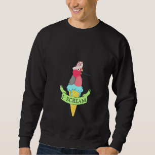 Sweatshirt Femme I Scream Birb mèmes Doodle Ice Cream Galah