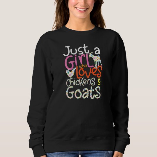 Sweatshirt Femme Juste Une Fille Qui Aime La Ferme De Poulets (Devant)