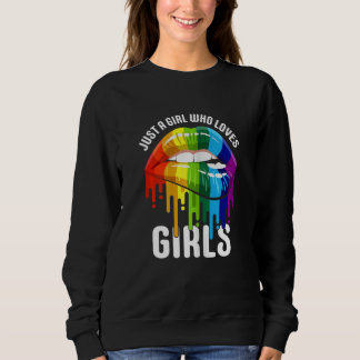 Sweatshirt Femme Lèvres qui dégoulinent Arc-en-ciel LGBTQ JUS
