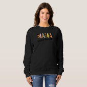 Sweatshirt Femme Mama De Jumeaux Leopard Mama Grossesse Super (Devant entier)