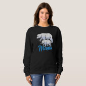 Sweatshirt Femme Maman Et Bébé Ours Polaire (Devant entier)