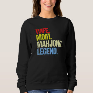 Sweatshirt Femme Maman Légende du Mahjong Joueuse de Mahjong