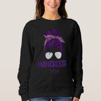 Sweatshirt Femme Manchester Girl Née À Manchester
