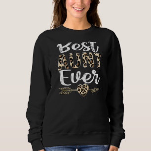 Sweatshirt Femme Meilleure Tante Jamais Dos De Nephews Leopar