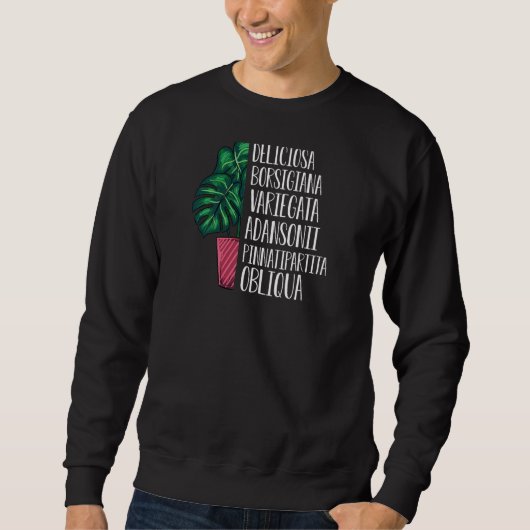 Sweatshirt Femme mignonne Monstera Plante Variétés Monstera (Devant)