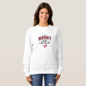 Sweatshirt Femme moderne Joyeuse et enceinte (Devant entier)