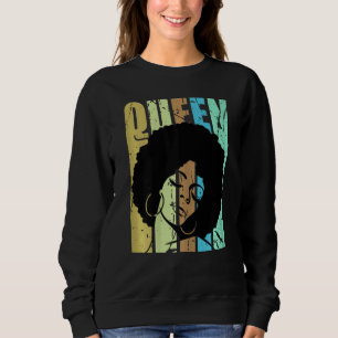 Sweatshirt Femme Noir Funky Afro Cheveux Femme Africaine Amér