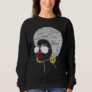 Sweatshirt Femme noire forte cheveux naturels femme africaine