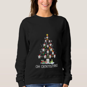 Sweatshirt Femme Oh Dentistree Funky Arbre de Noël Dental H