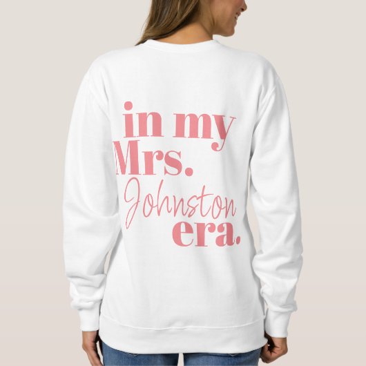 Sweatshirt Femme personnalisée Era Bride Lune de miel Cool te (Dos)