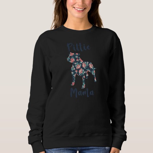 Sweatshirt Femme Pitbull Maman Pittie Mama Pittie Maman (Devant)