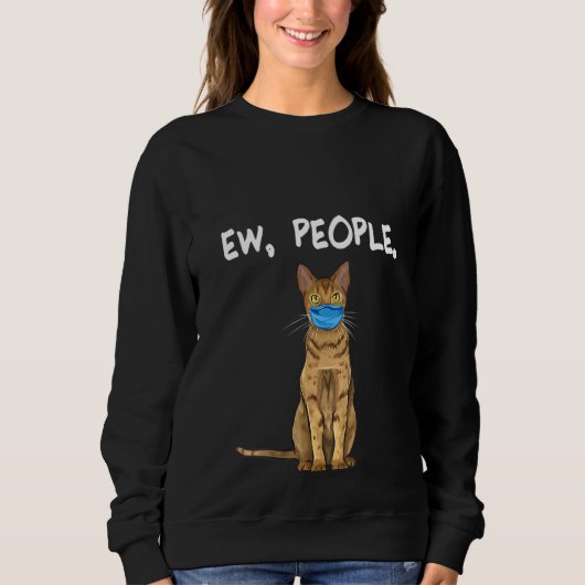 Sweatshirt Femme Pixiebob Ew Personnes Chat Portant Le Masque (Devant)
