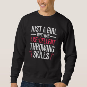 Sweatshirt Femme Porte-Volant À L'Intérieur D'Un Ax Jetant Du