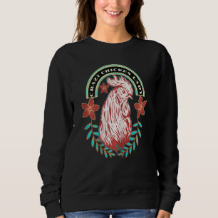 Sweatshirt Femme Poulet Fou Dame Poule Volaille Animal Loin