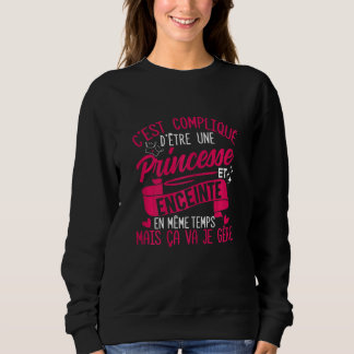 Sweatshirt Femme Princesse Et Faire-part De Grossesse Pour Ma