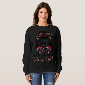 Sweatshirt Femme Retriever à couche plate Chien Maman Messy B (Devant entier)