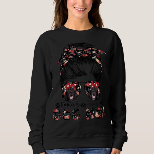 Sweatshirt Femme Retriever à couche plate Chien Maman Messy B (Devant)