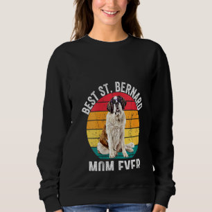 Sweatshirt Femme Saint Bernard Maman Amusante Vintage St Bern