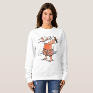 Sweatshirt Femme sweat-shirt blanc Santa ivre