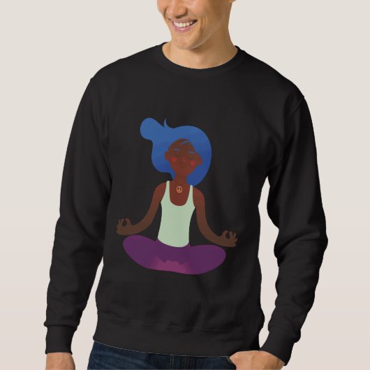 Sweatshirt Femme Yoga Lotus Poste Vector (Devant)