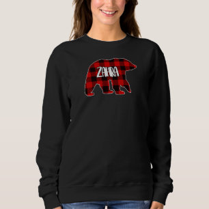 Sweatshirt Femme Zahra Ours Personnalisé Buffalo Rouge Plaid