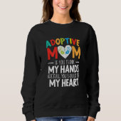 Sweatshirt Femmes adoptives Maman adoption Faire-part Foster (Devant)