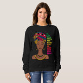 Sweatshirt Femmes afro-américaines BHM Melanin Histoire noire (Devant entier)