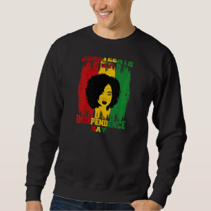 Sweatshirt Femmes Afro Femme Junetten Est Mon Da Indépendance