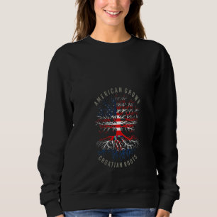 Sweatshirt Femmes Américaines Croate Croissance Racines Usa C