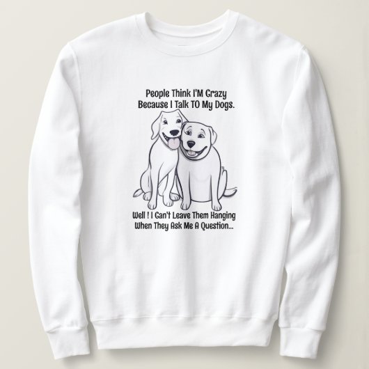 Sweatshirt Femmes Amoureux de les chiens de coton Les gens pe (Design devant)
