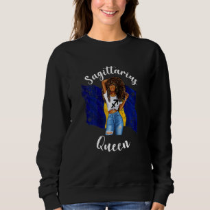 Sweatshirt Femmes Barbade Reine Sagittaire Vibes Barbade Z