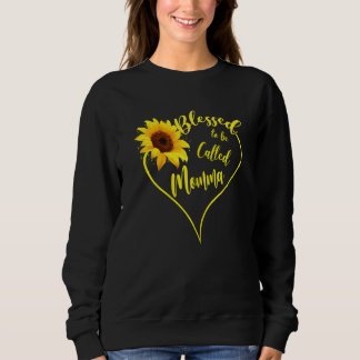 Sweatshirt Femmes Béni D'Être Appelé Momma Tournesol Momma