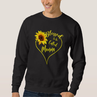 Sweatshirt Femmes Béni D'Être Appelé Momma Tournesol Momma