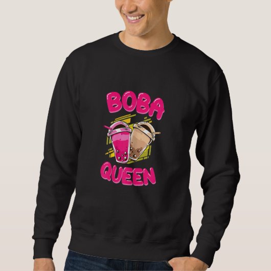 Sweatshirt Femmes Boba Queen Bubble Tea Tapioka perles Femmes (Devant)