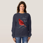 Sweatshirt Femmes cardinales rouges d'oiseau de vacances de (Devant entier)